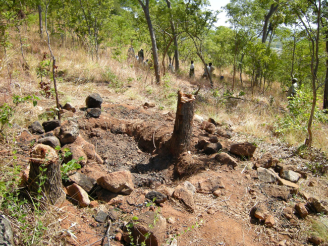 Recent charcoal kiln at the survey site