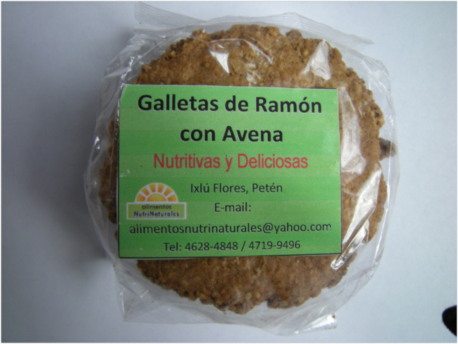 Ramón cookies from the women’s cooperative Alimentos NutriNaturales, Ixlú, Flores, Petén
