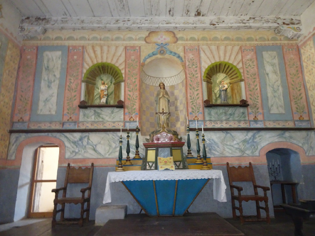 Chapel interior, La Purísima Mission State Historic Park (photo by B. Byers)