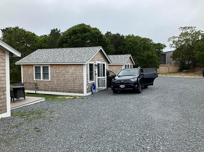 Our version of staying with the Wellfleet oysterman, cabins in North Truro  
June 2023